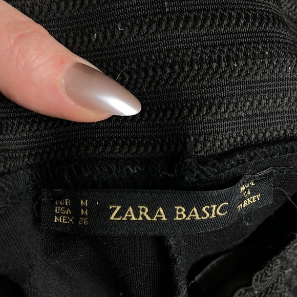 ZARA High Rise Black Leggings Size Medium - Picture 8 of 11